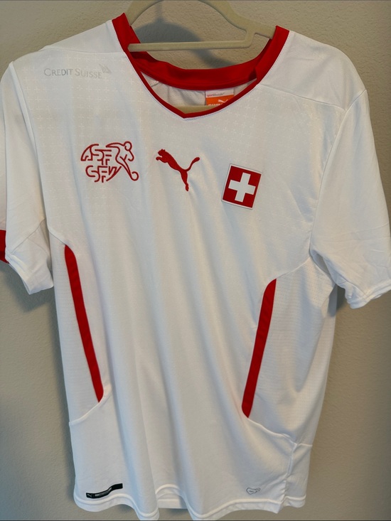 Puma Other - Puma Men’s Switzerland Football Jersey — White with Red Accents